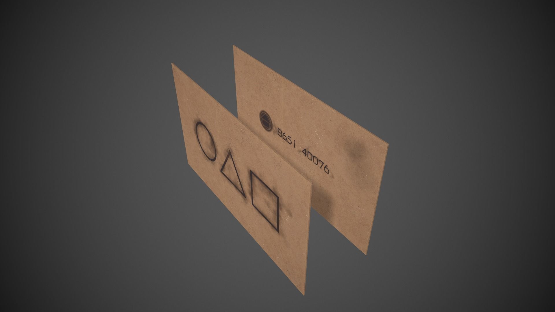 Squid Game Invitation Card Low-poly 3D model_6