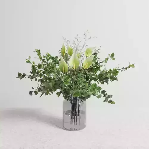Green bouquet vase set