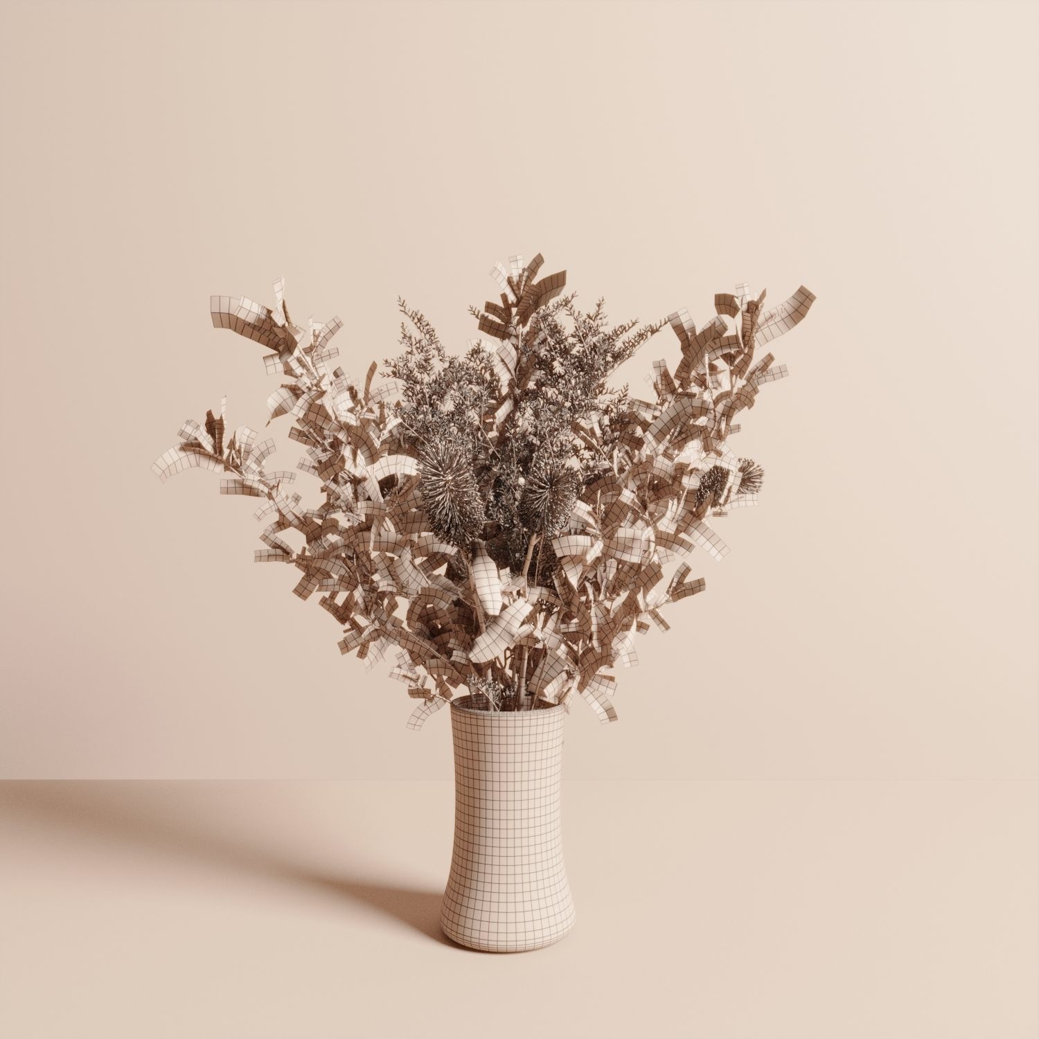 Rustic Bouquet Set 3D model_4