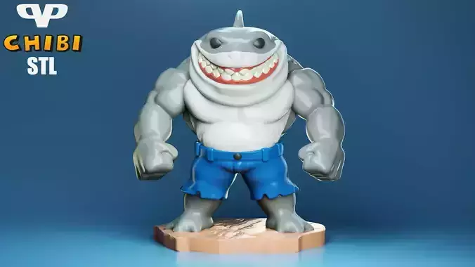 King Shark Chibi STL for 3D Printing STL