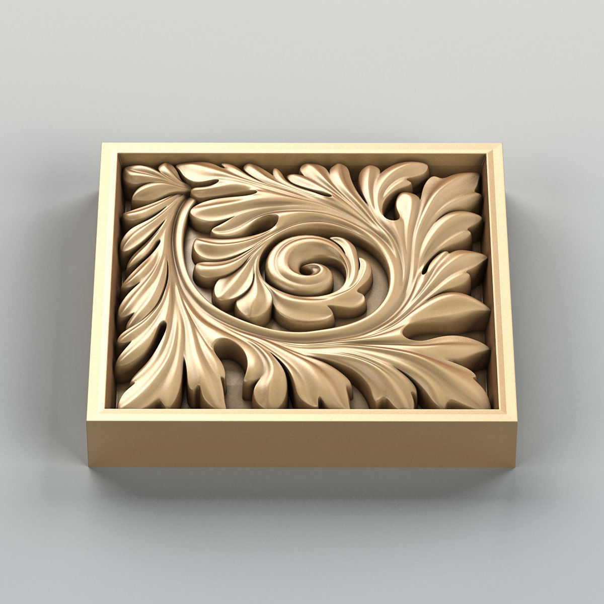 Square rosette 018 3D model_3