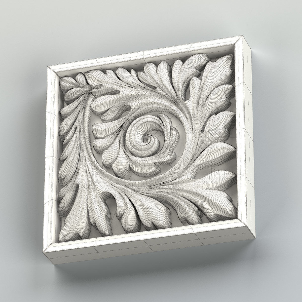Square rosette 018 3D model_7