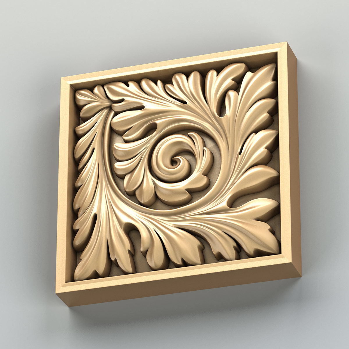 Square rosette 018 3D model_4