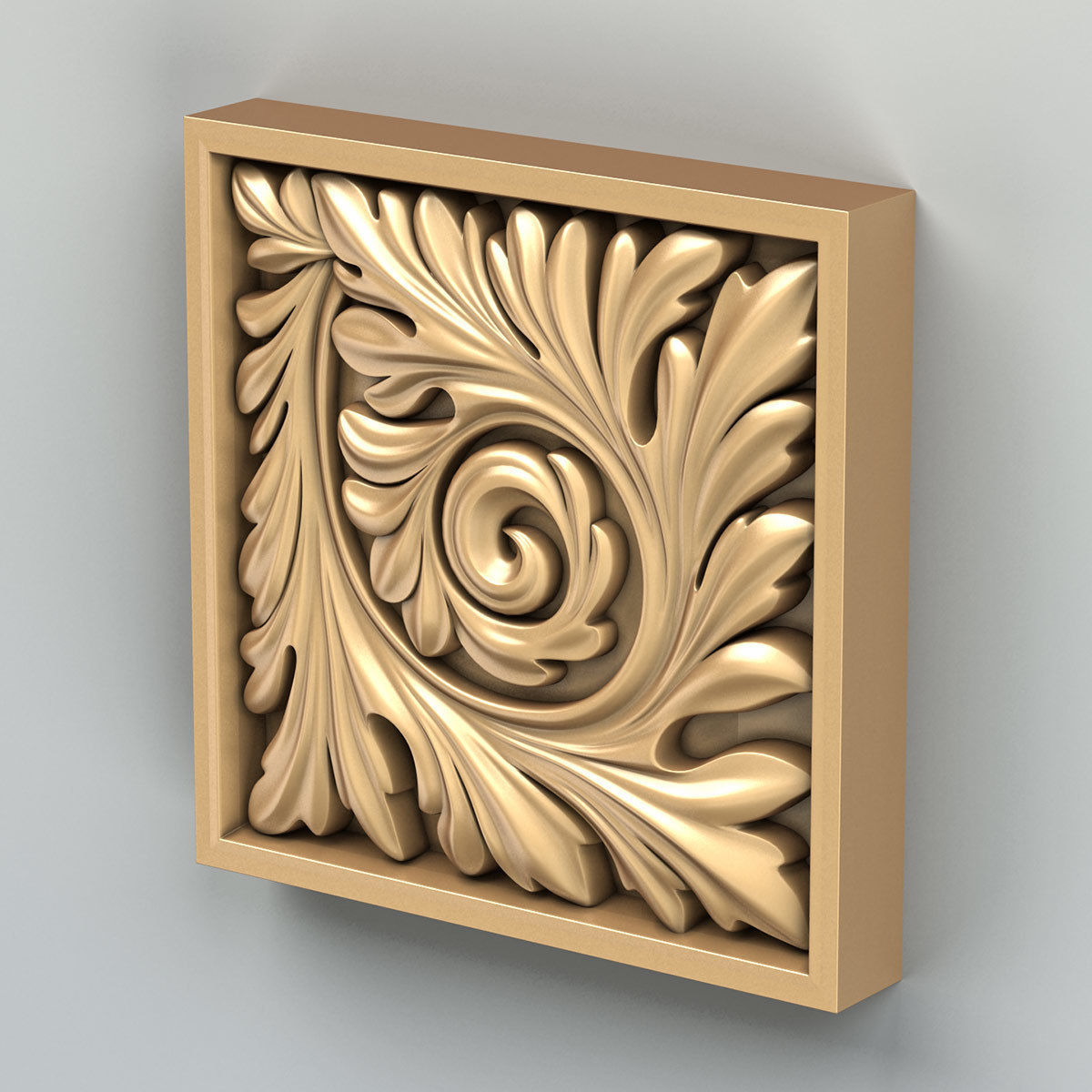 Square rosette 018 3D model_2