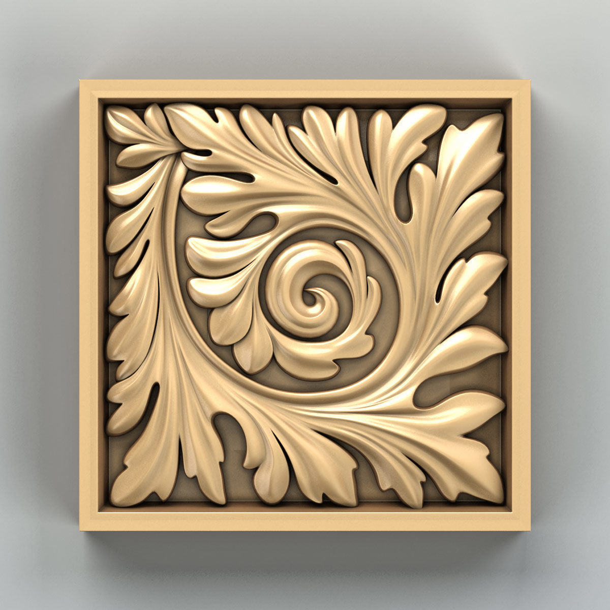 Square rosette 018 3D model_1