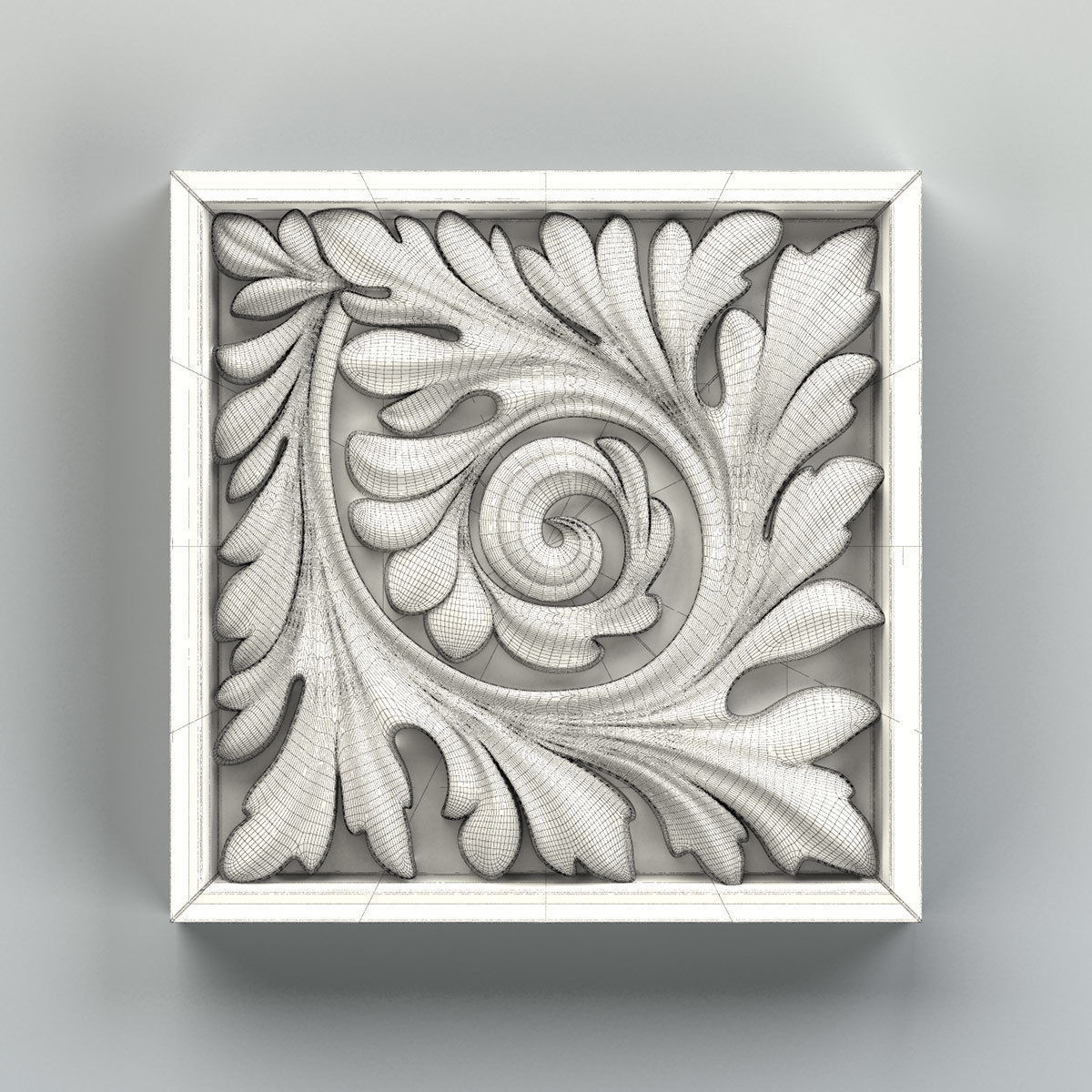 Square rosette 018 3D model_5