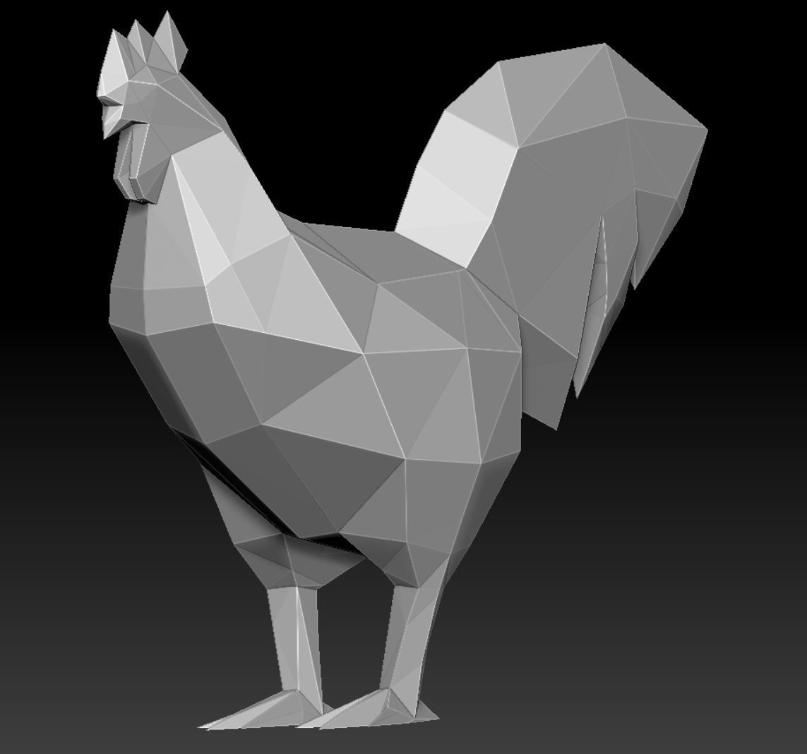 rooster chicken 3D print model_10