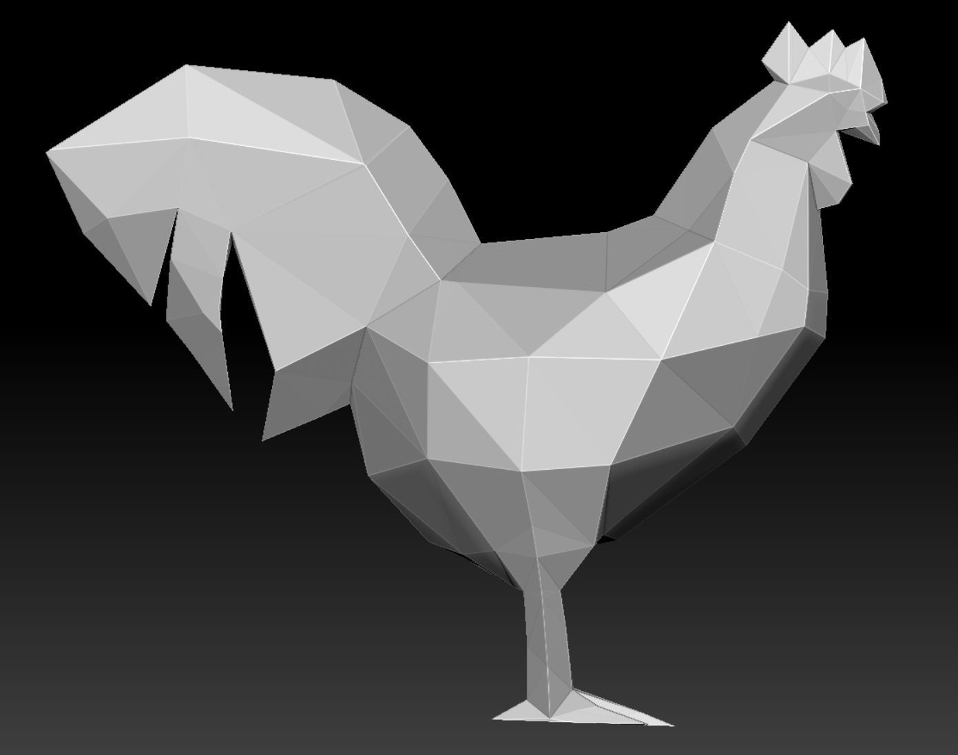 rooster chicken 3D print model_9