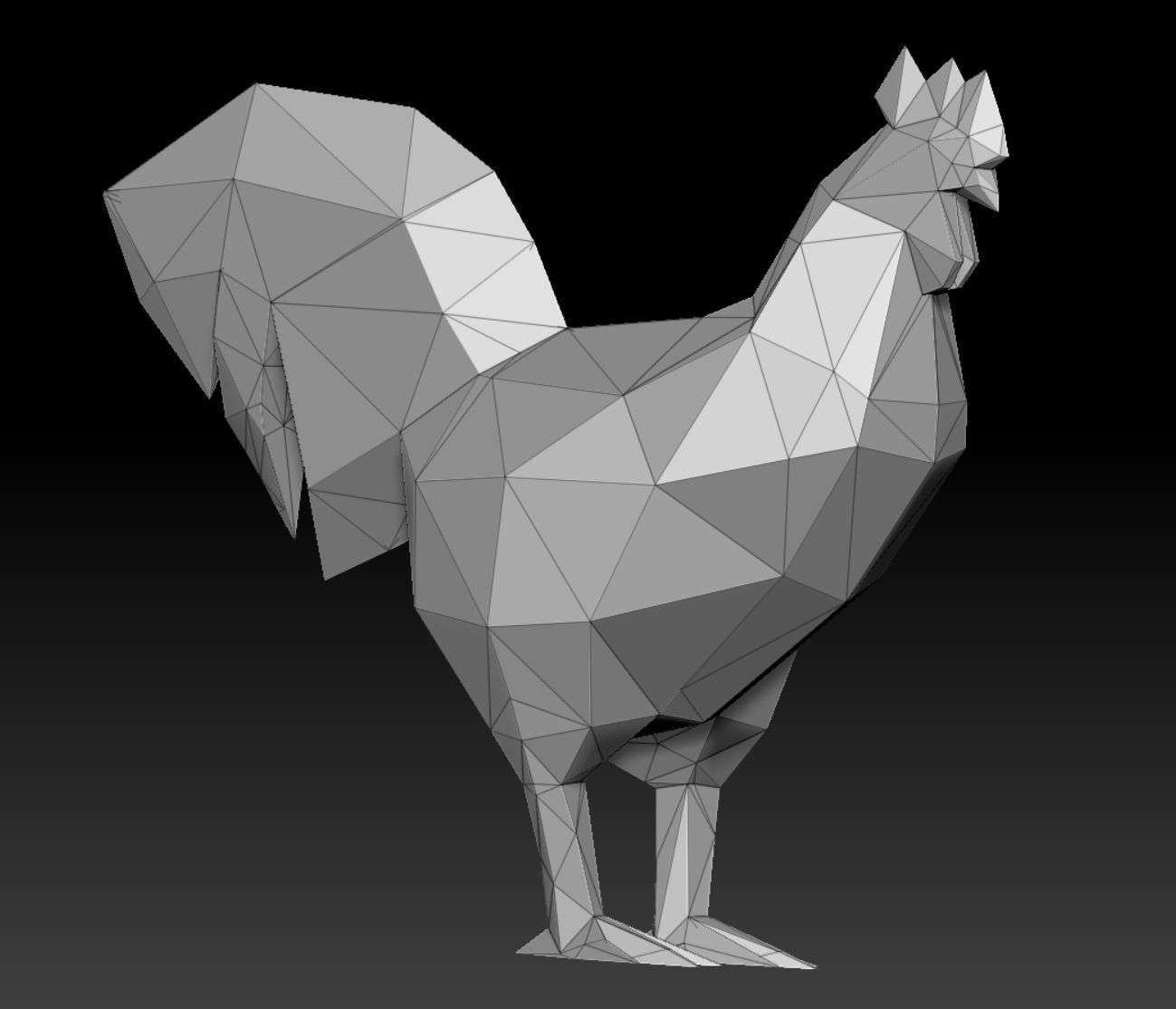 rooster chicken 3D print model_12
