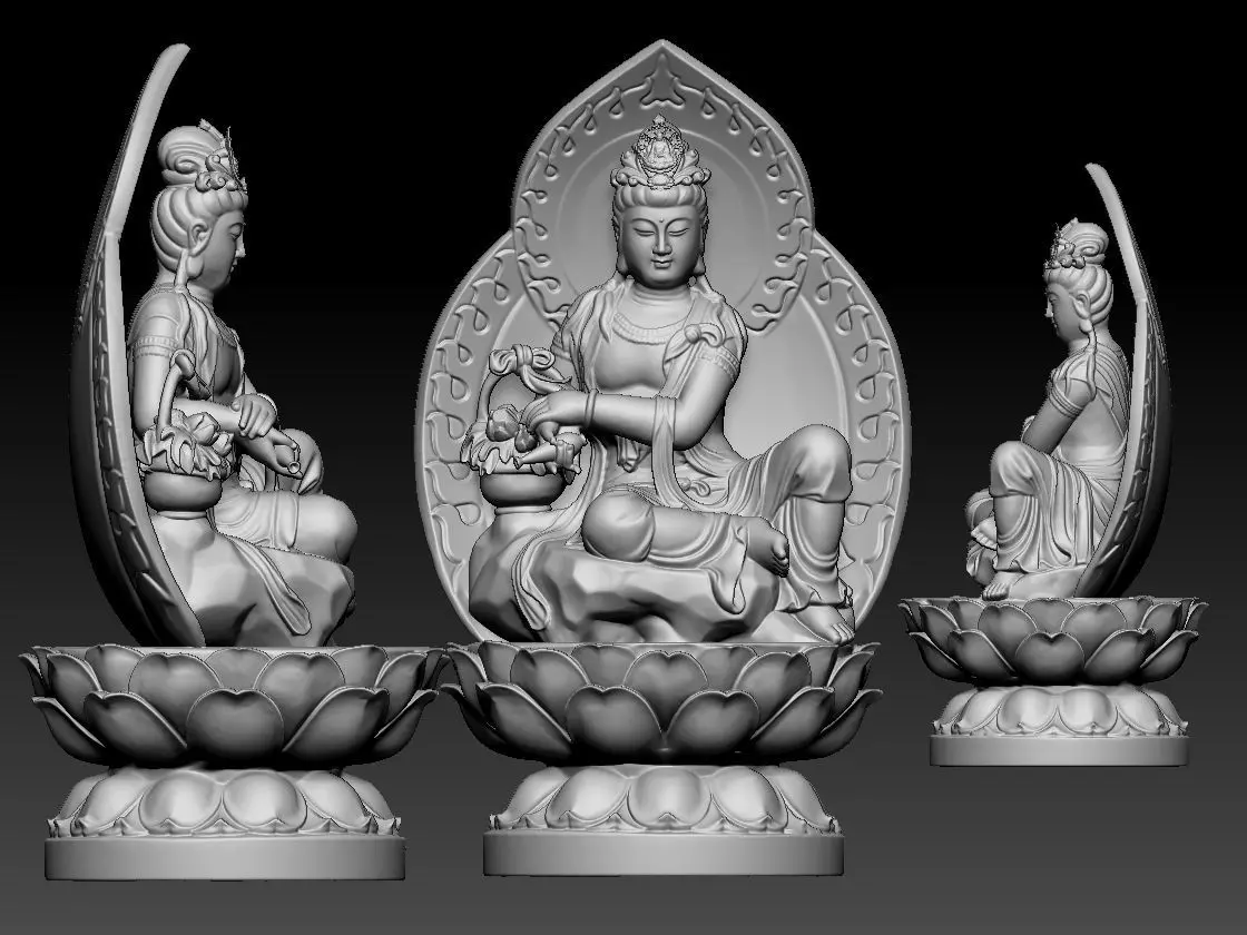 BUDDHISM buddha statue 3D model_0