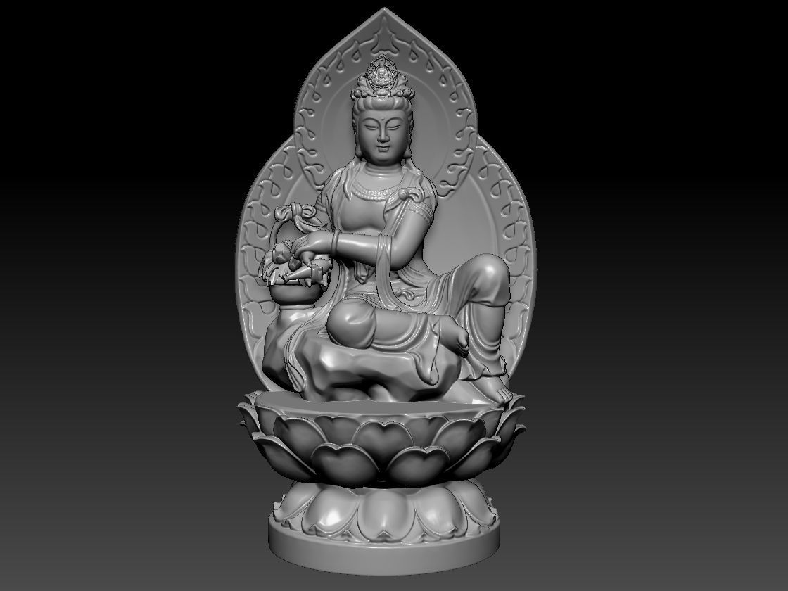 BUDDHISM buddha statue 3D model_1