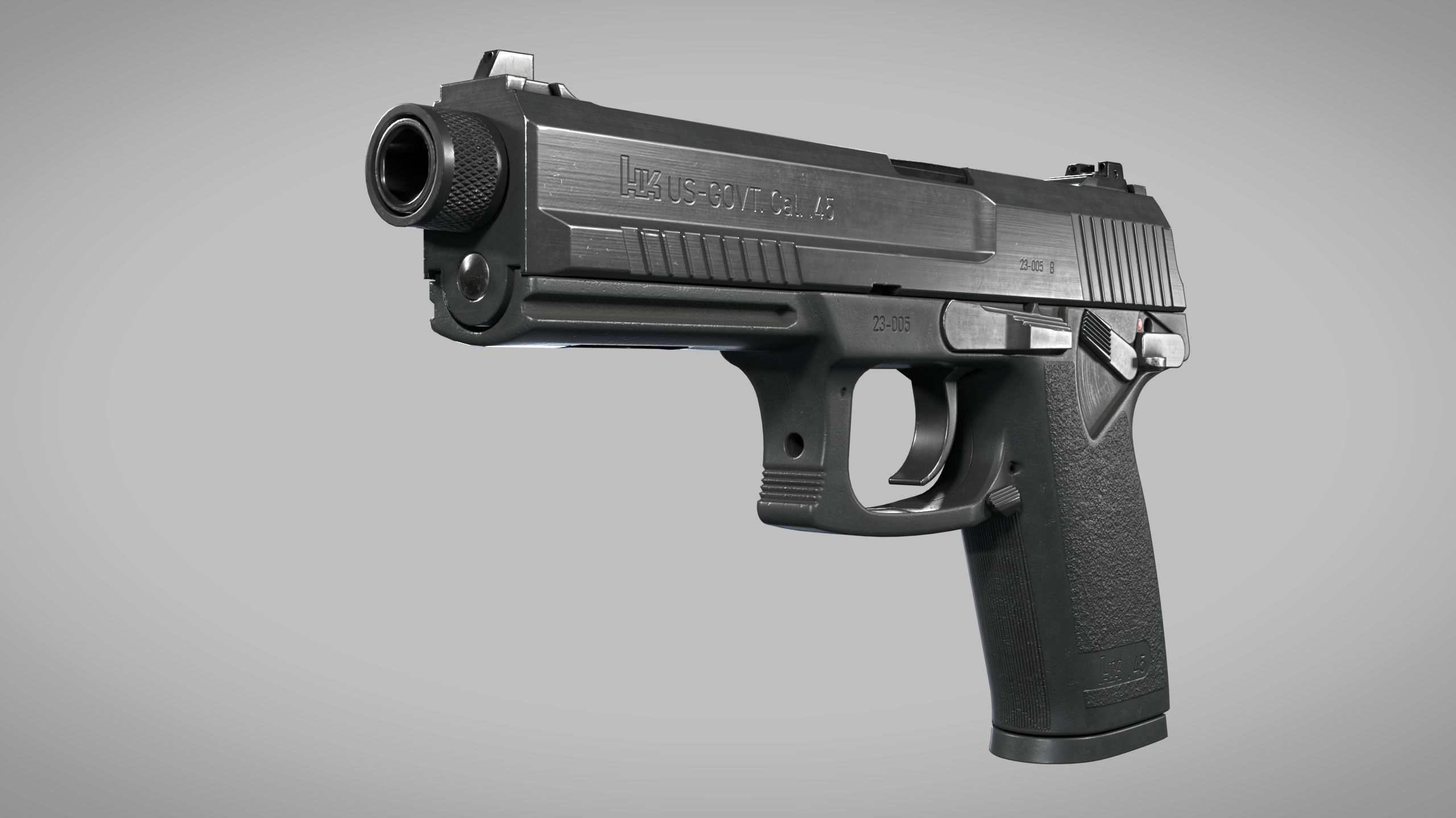 Heckler Koch MK23 Phase 1 OHWS Low-poly 3D model_12