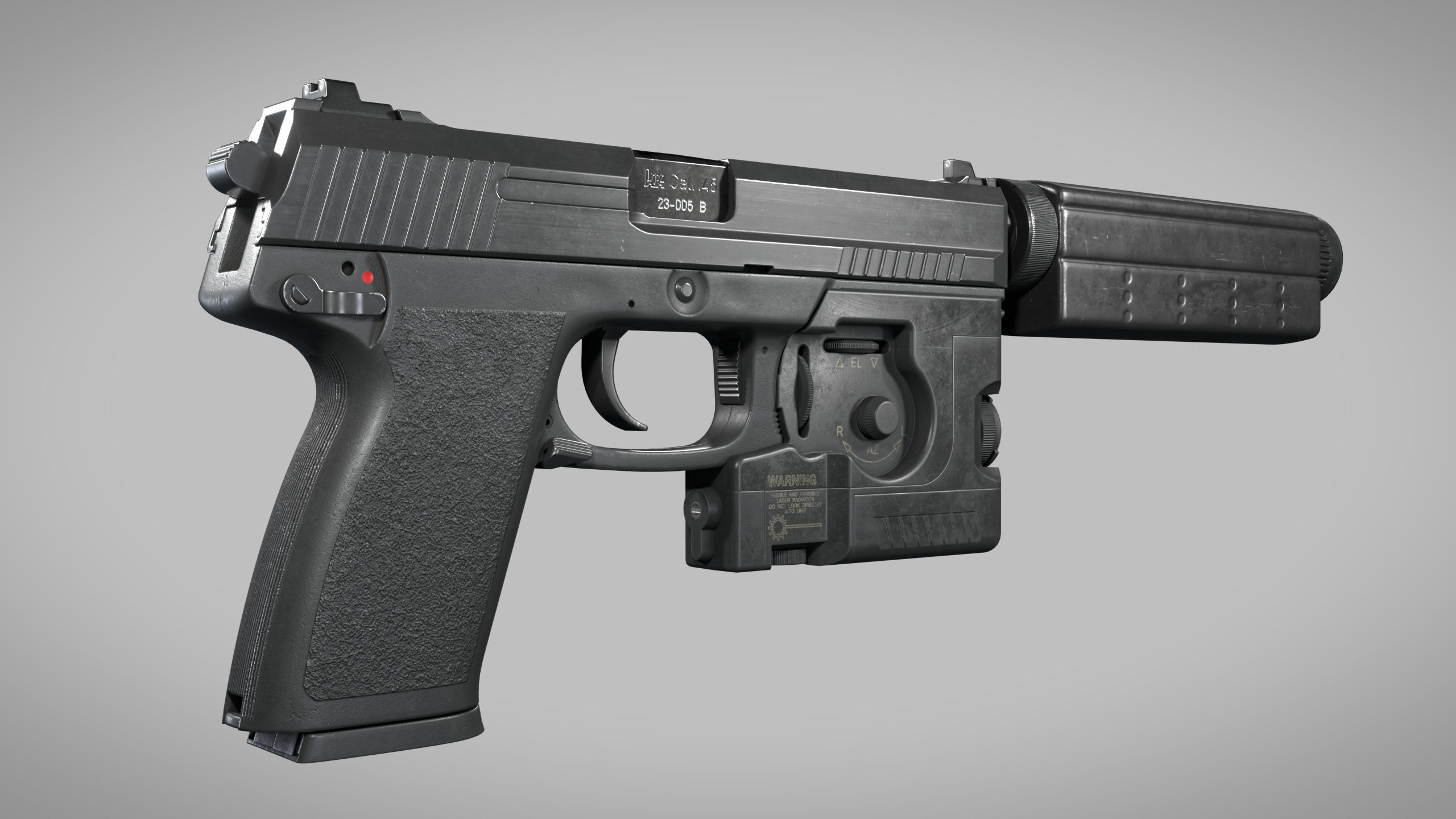 Heckler Koch MK23 Phase 1 OHWS Low-poly 3D model_3