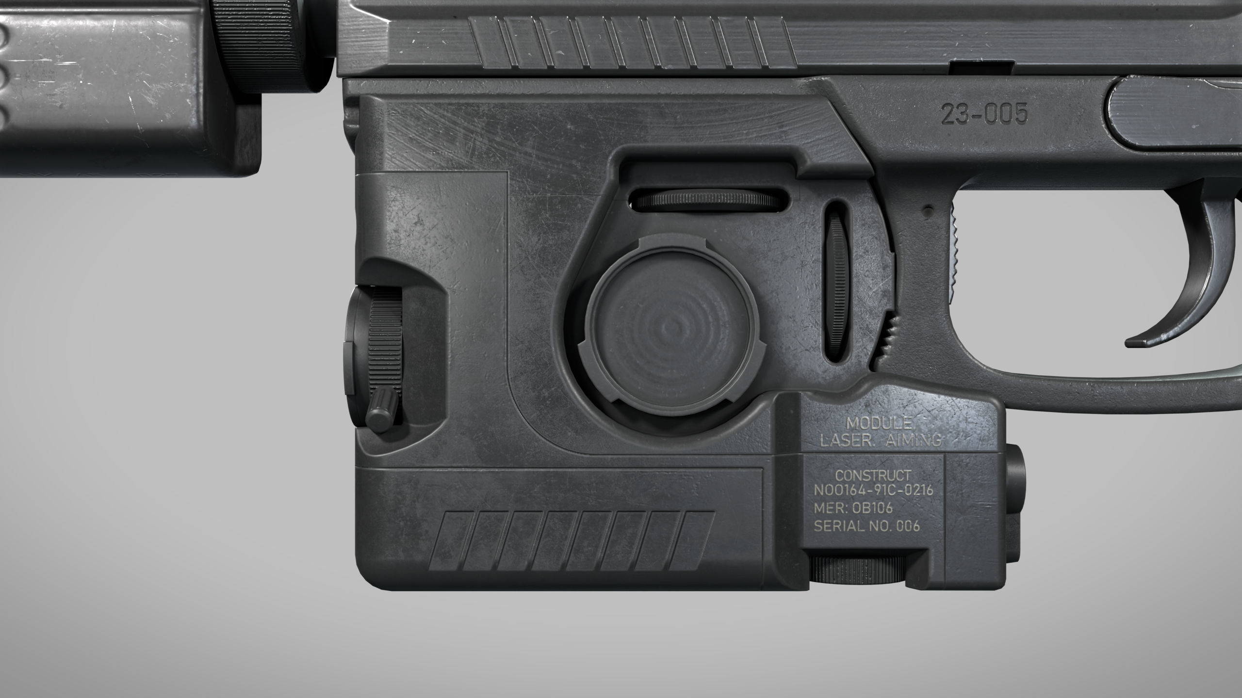 Heckler Koch MK23 Phase 1 OHWS Low-poly 3D model_7