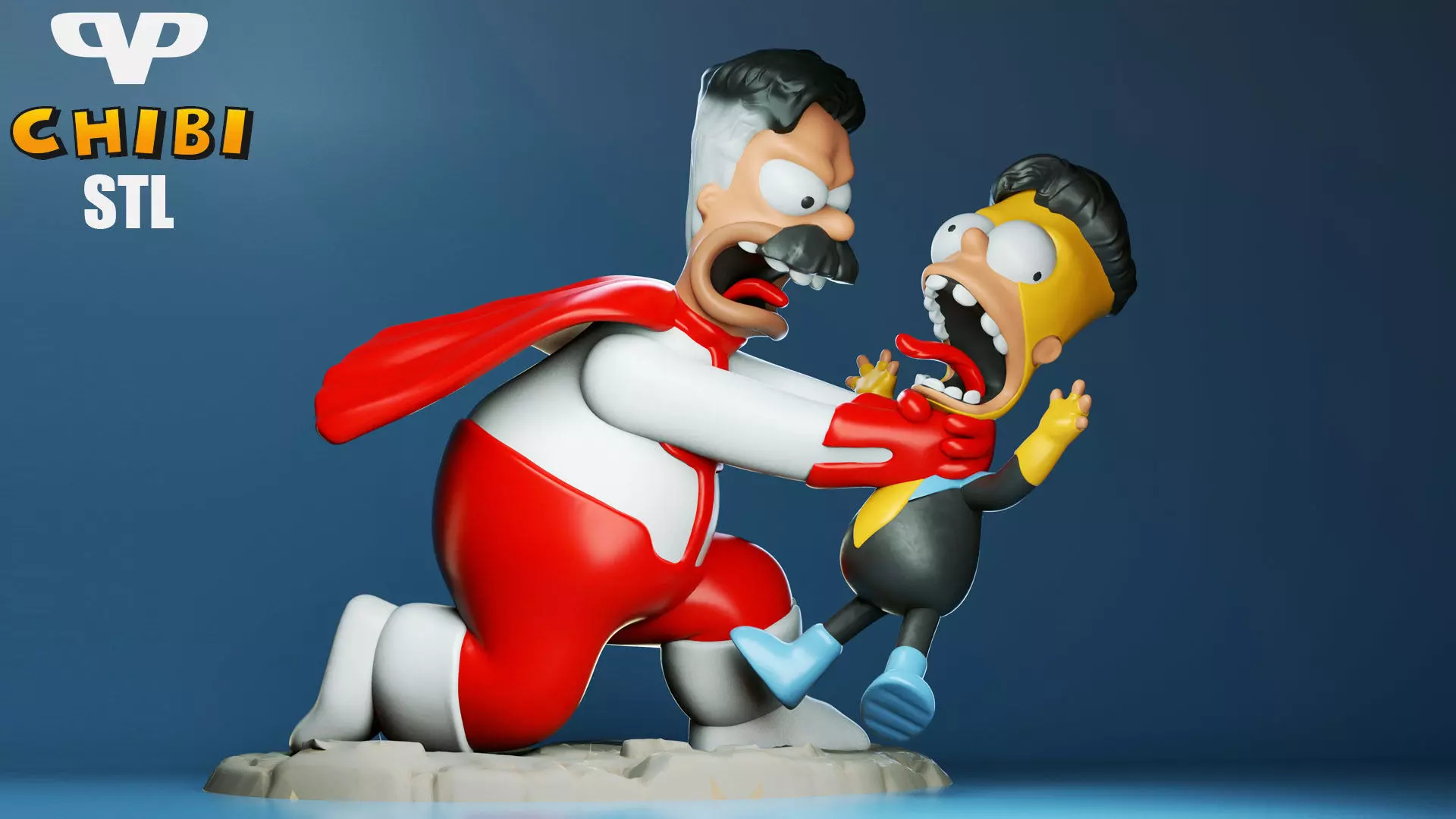 Homini-Man Chibi for 3D Printing STL 3D print model_0