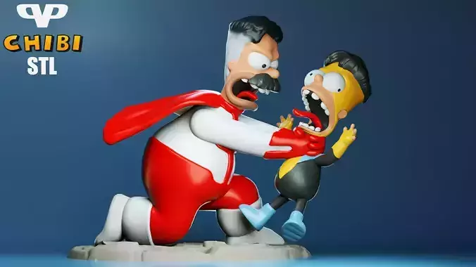 Homini-Man Chibi for 3D Printing STL 3D print model