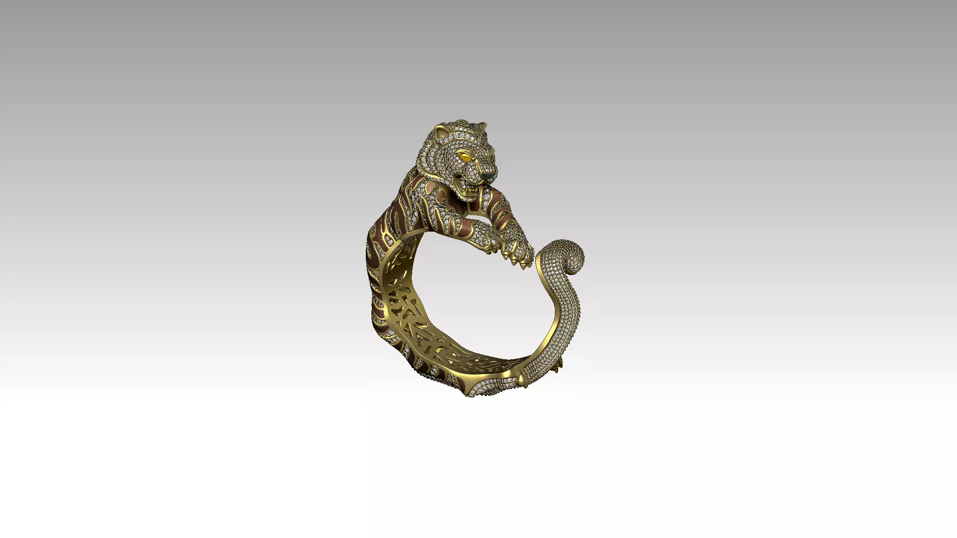 Lion jewelry bracelet 3D print model