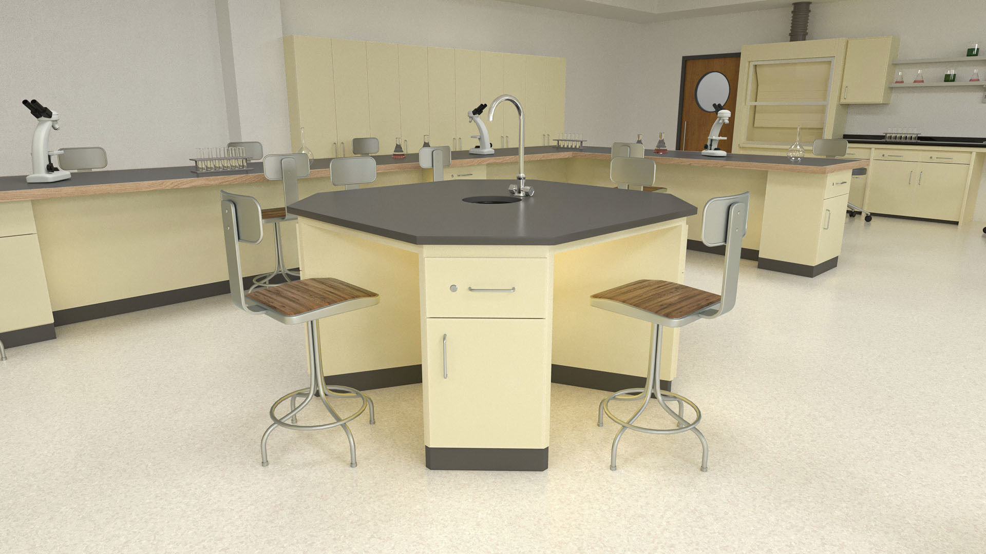 Laboratory Classroom 3D model Low-poly 3D model_3