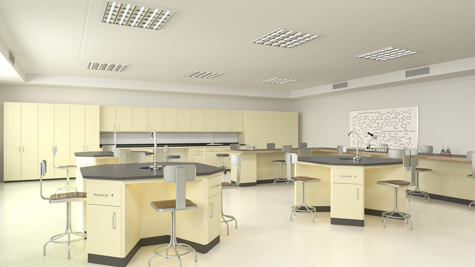 Laboratory Classroom 3D model Low-poly 3D model_1