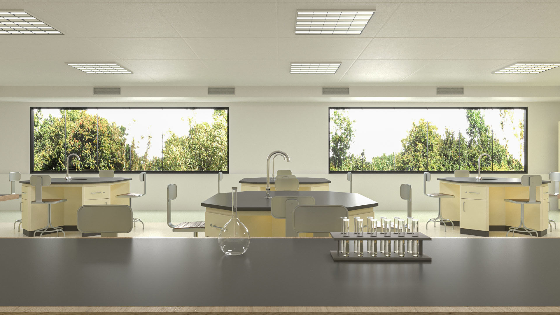 Laboratory Classroom 3D model Low-poly 3D model_5