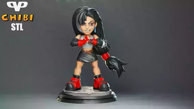 Tifa Chibi for 3D Printing STL
