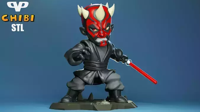 Darth Maul Chibi for 3D Printing STL 3D print model