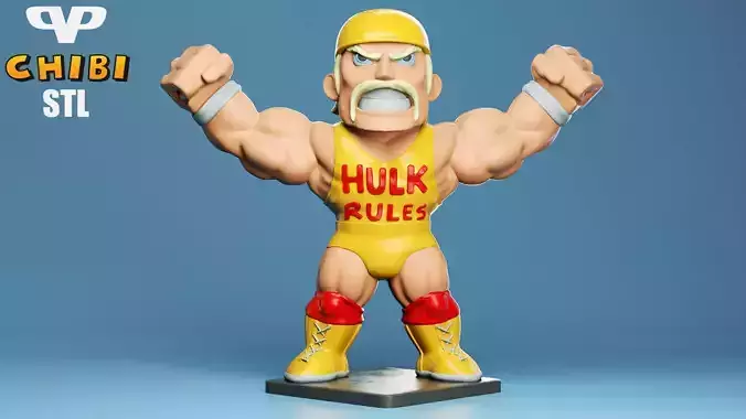 Hulk Hogan Chibi for 3D Printing STL