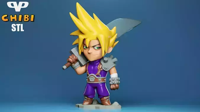 Cloud Chibi for 3D Printing STL