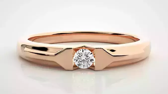 Single diamond Women solitaire ring 3dm stl render detail 3D print model Single diamond Women solitaire ring 3dm stl render detail 3D print model