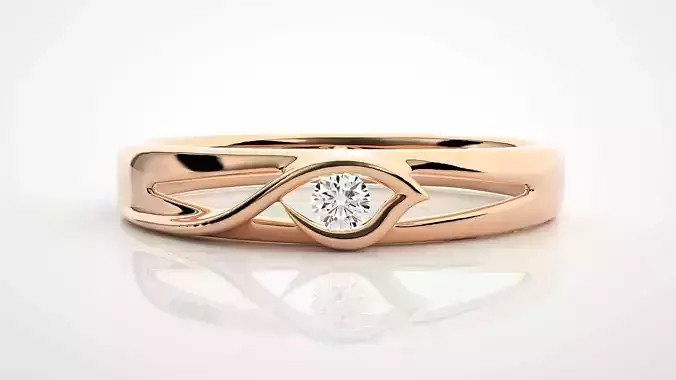 Single diamond Women solitaire ring 3dm stl render detail 3D print model Single diamond Women solitaire ring 3dm stl render detail 3D print model