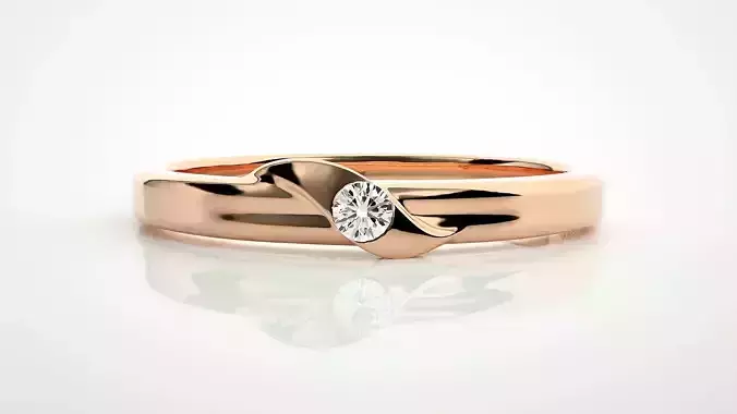 Single diamond Women solitaire ring 3dm stl render detail 3D print model Single diamond Women solitaire ring 3dm stl render detail 3D print model