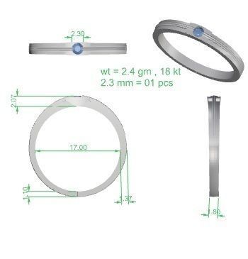 Single diamond Women solitaire ring 3dm stl render detail 3D print model_3