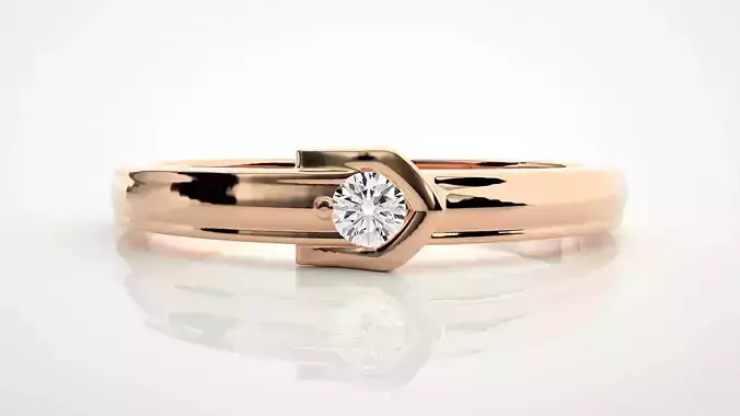 Single diamond Women solitaire ring 3dm stl render detail 3D print model Single diamond Women solitaire ring 3dm stl render detail 3D print model