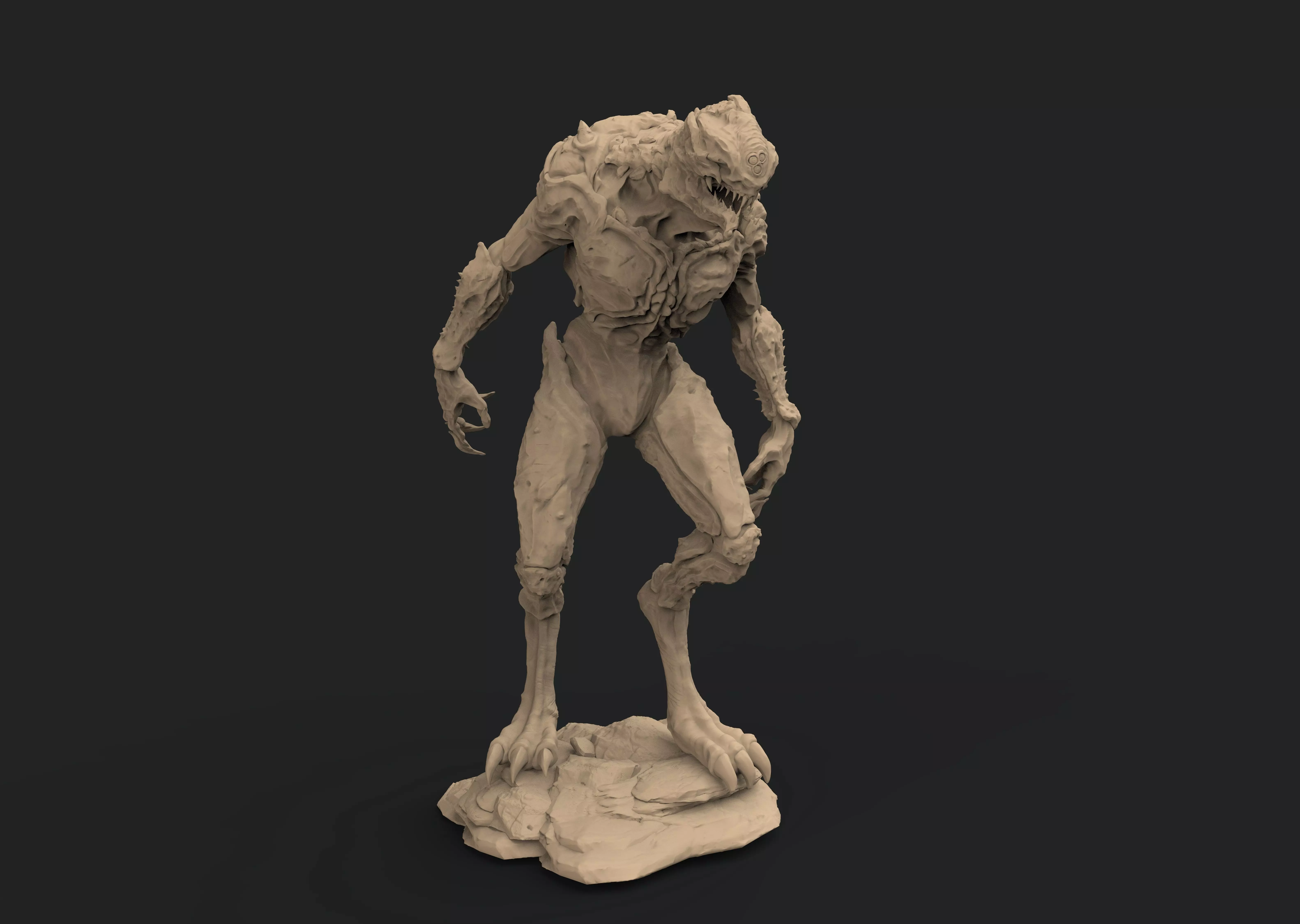 PROWLER humanoid creature 3D print model_0