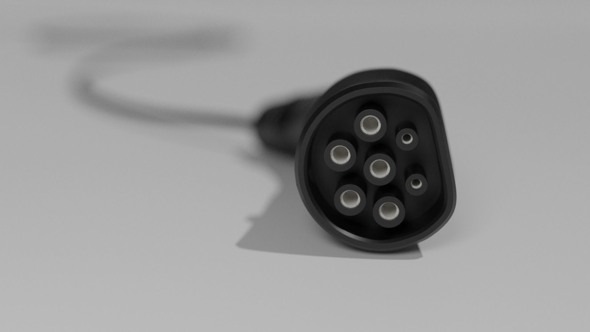 Electric Car Charger 3D model_2