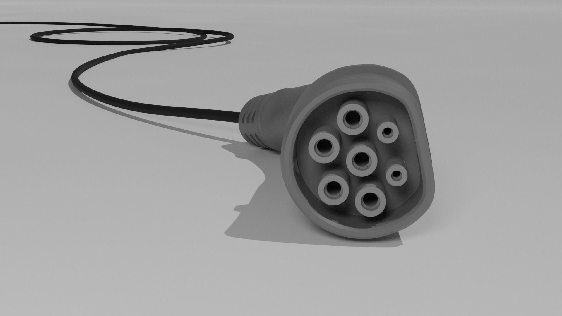Electric Car Charger 3D model_5