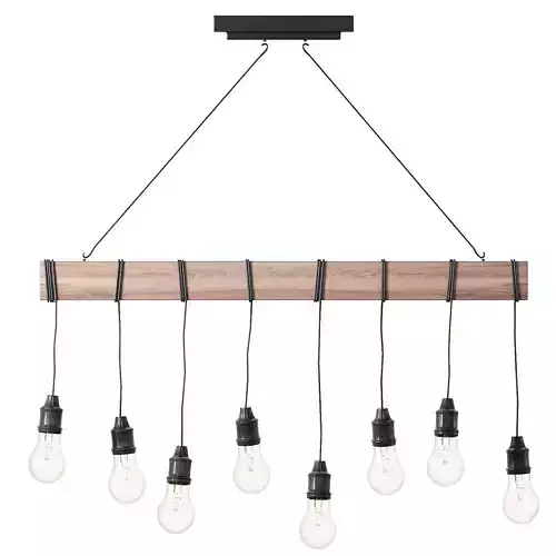 Tomas Black Wood Grain Kitchen Island Light Pendant