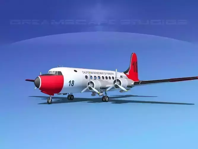 Douglas DC-4 CDF 3D model