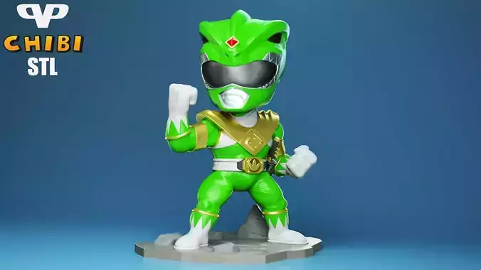 Green Ranger Chibi for 3D Printing STL 3D print model