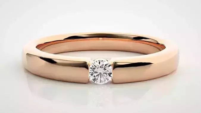 Single diamond Women solitaire ring 3dm stl render detail 3D print model Single diamond Women solitaire ring 3dm stl render detail 3D print model