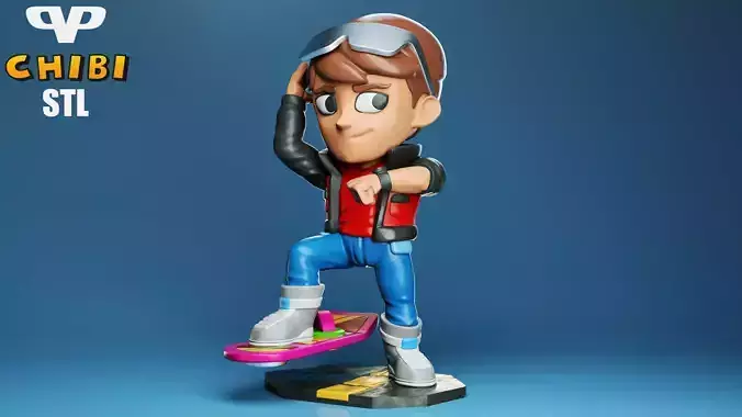 Marty McFly Chibi for 3D Printing STL
