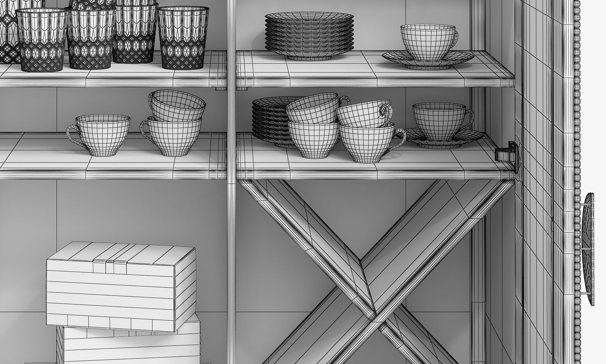 Joybird Rosetta Bar Cabinet 3D model_11