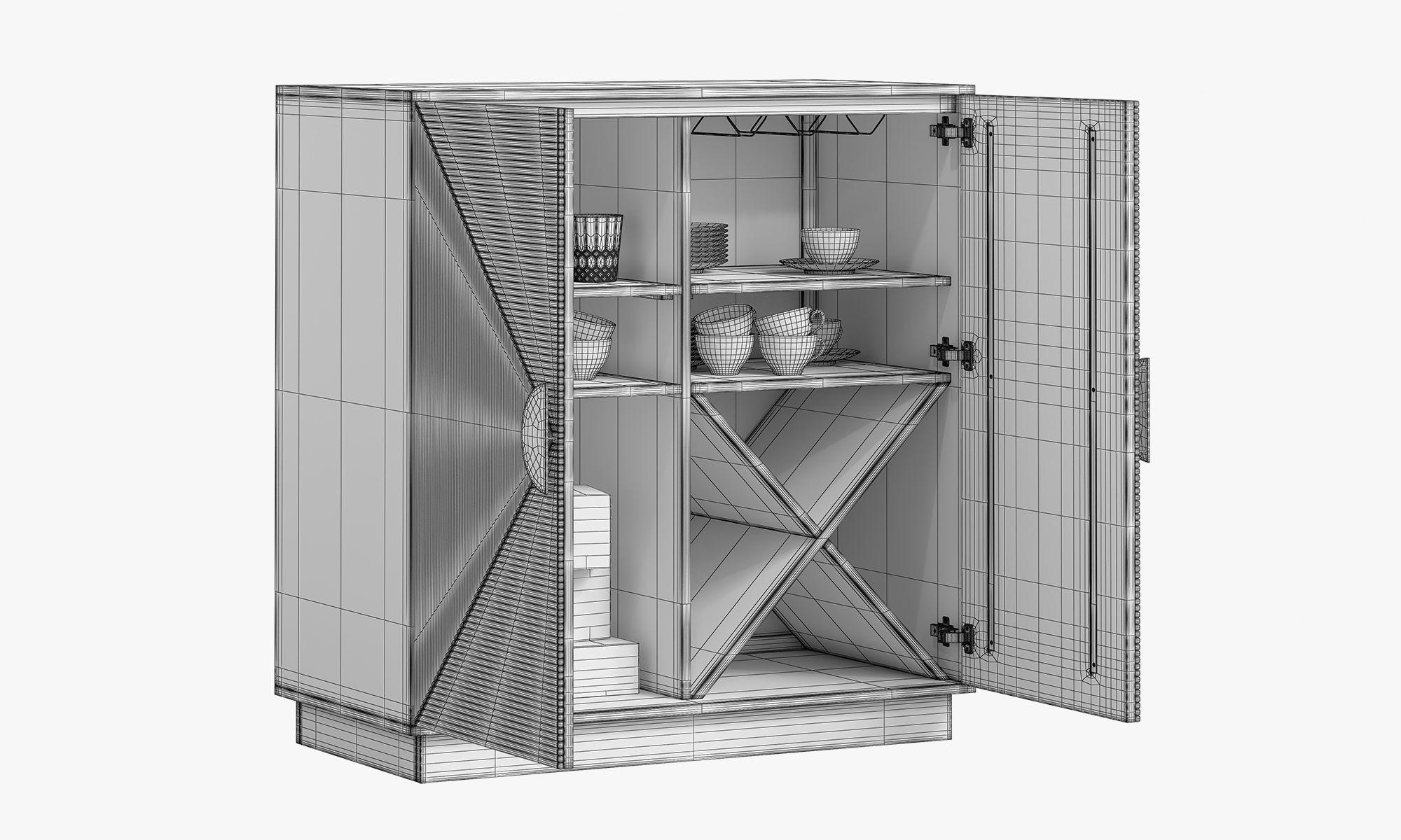 Joybird Rosetta Bar Cabinet 3D model_15