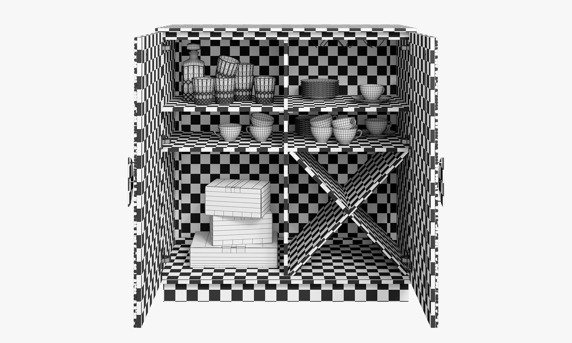 Joybird Rosetta Bar Cabinet 3D model_13