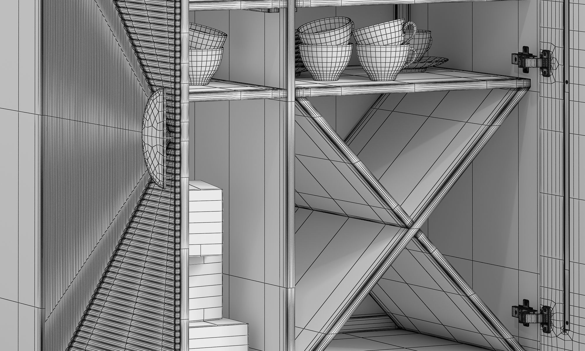 Joybird Rosetta Bar Cabinet 3D model_14