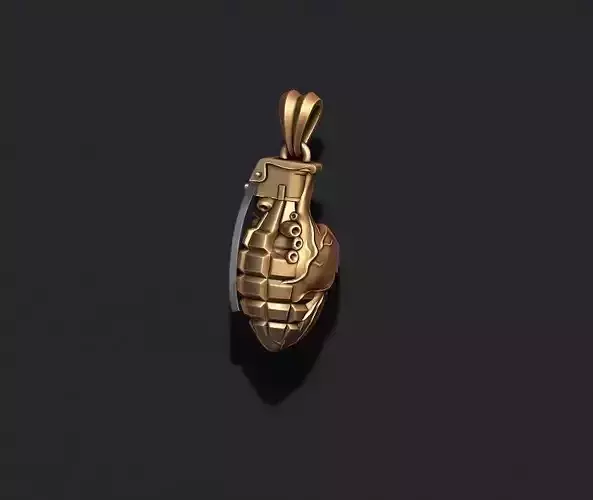 Grenade heart pendant 3d