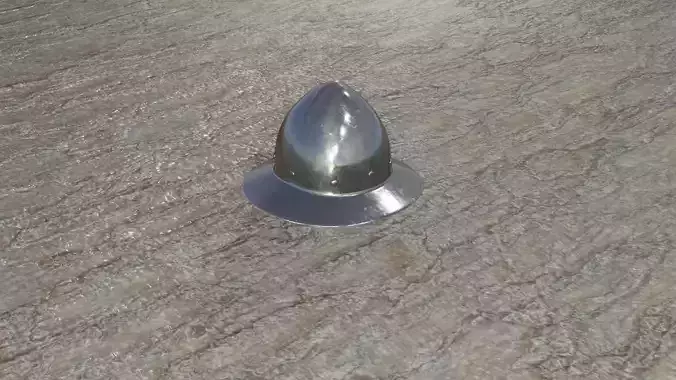 15th century kettle helmet Free low-poly 3D model