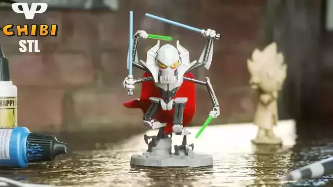 General Grievous Chibi for 3D Printing STL 3D print model
