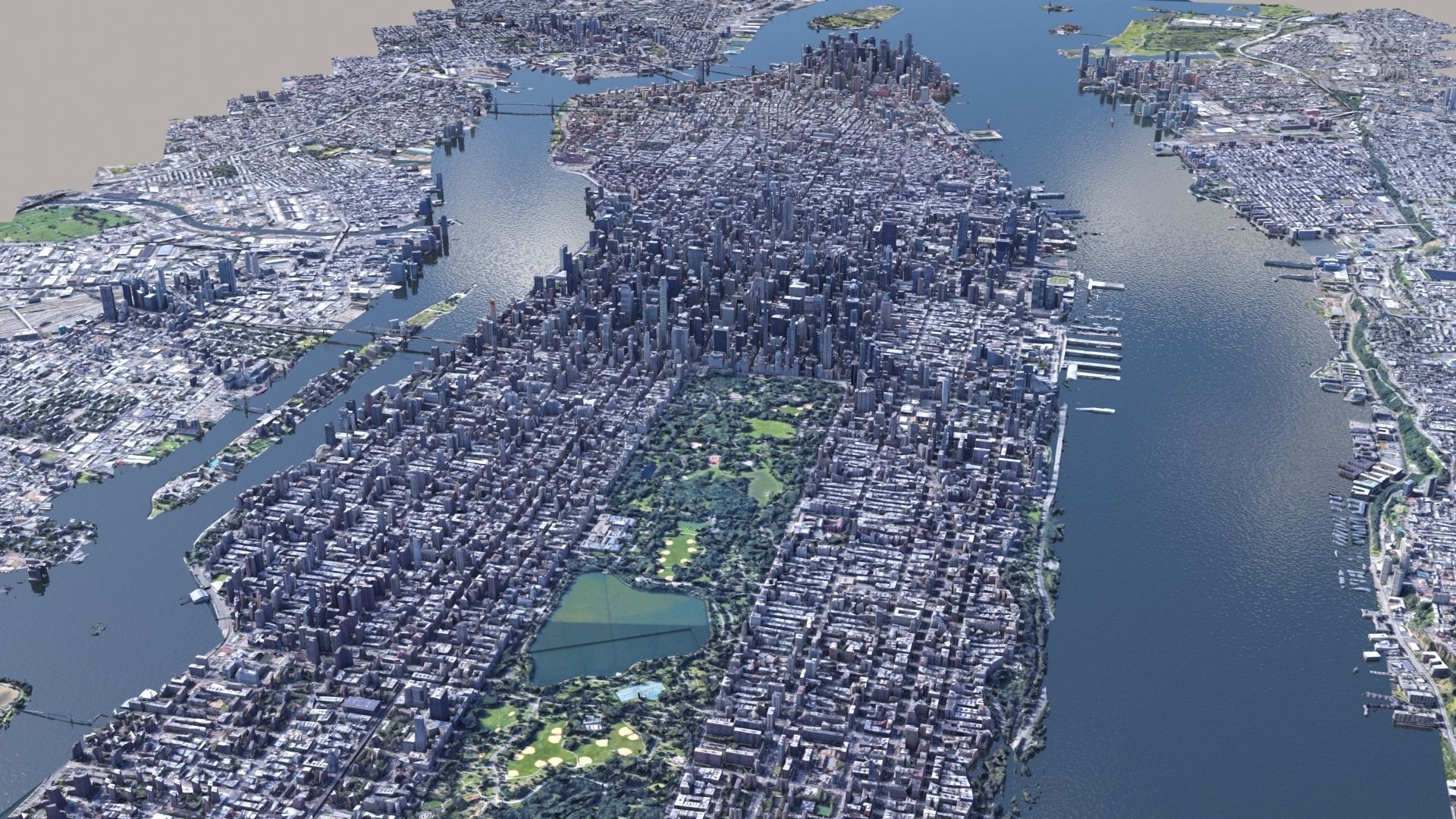 Manhattan low-poly version Year 2022 3D model_45