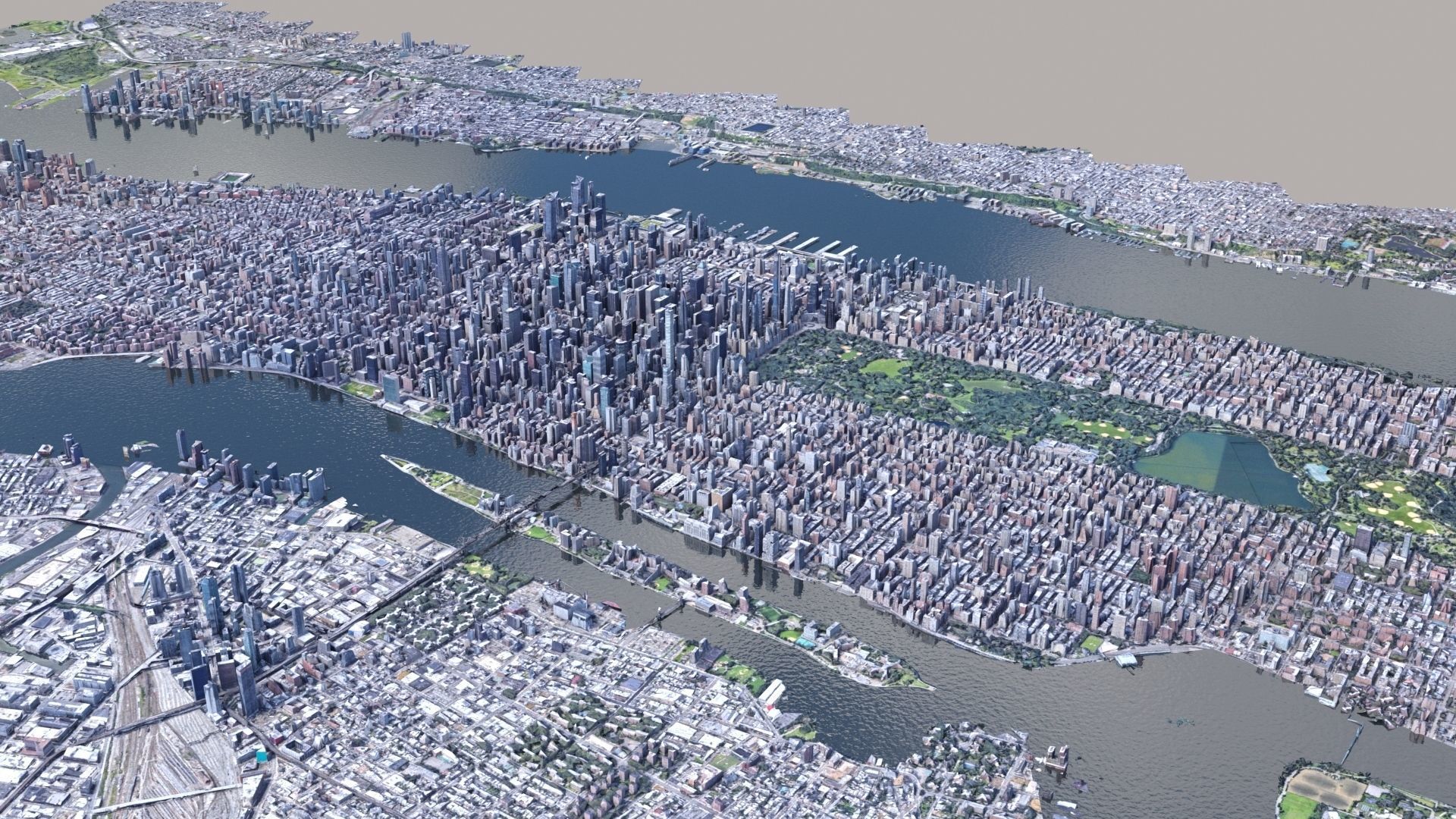 Manhattan low-poly version Year 2022 3D model_51